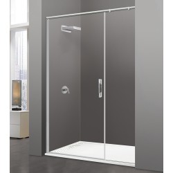 Paroi de douche Transparente 1 porte 1 paroi fixe transparente 120