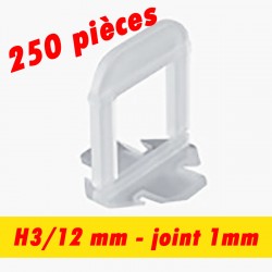 250 Croisillons auto nivelant - Joint de 1mm - 3/12