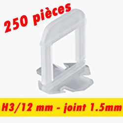 250 Croisillons auto nivelant - Joint de 1.5mm - 3/12