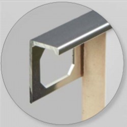 3ml - Profil finition INOX AISI 304 - Equerre - Angle droit 10mm