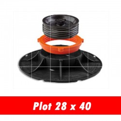 Plot réglable pour carrelage 2cm - 28 x 40