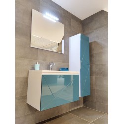 Meuble de salle de bain PARIS 80cm avec colonne-miroir sphère
