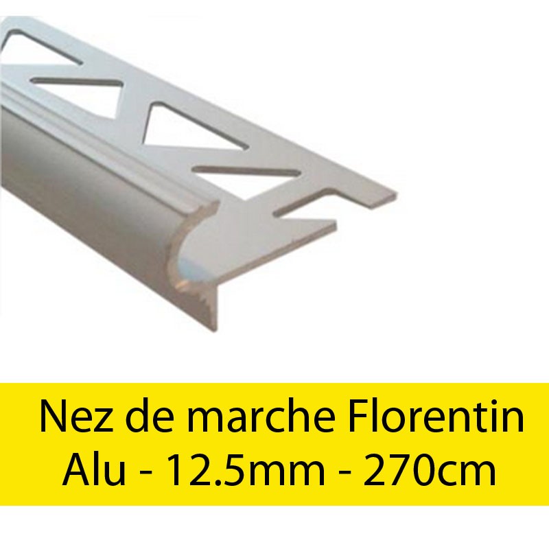 Profil finition Nez de marche - Florentin - 12.5mm Profil finition Nez de marche - Florentin - 12.5mm