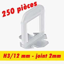 250 Croisillons auto nivelant - Joint de 2mm - 3/12
